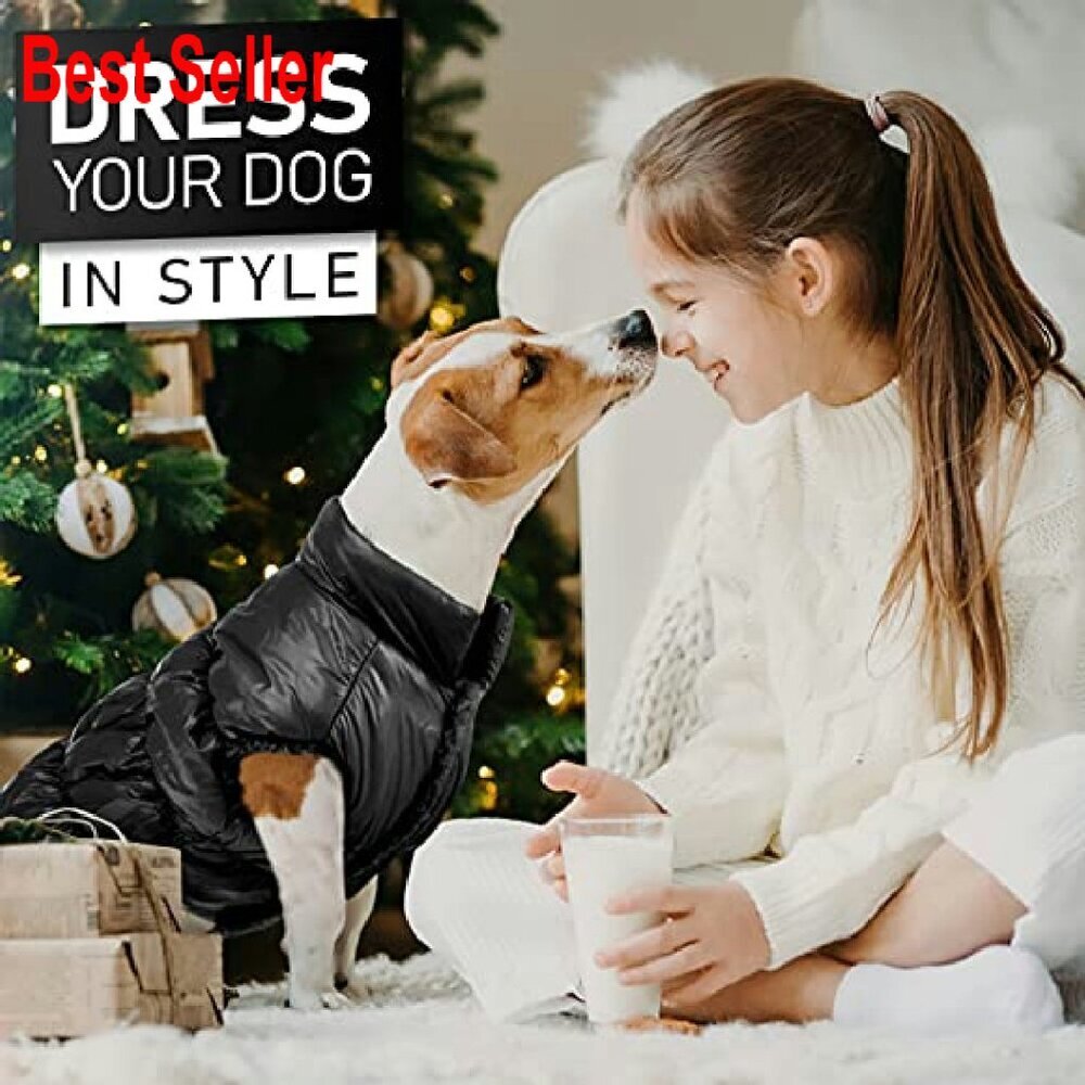 Waterproof Dog Puffer Jacket Fleece Lined Windproof Cold Weather Snowsuit - Picture 7 of 7